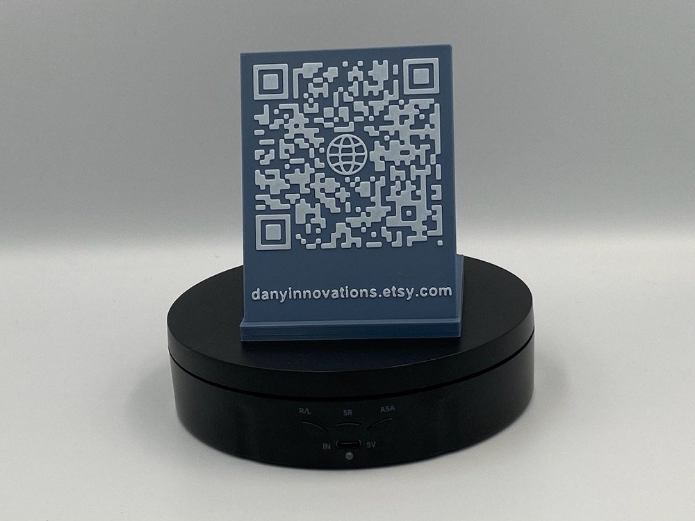3D-printed website QR code sign